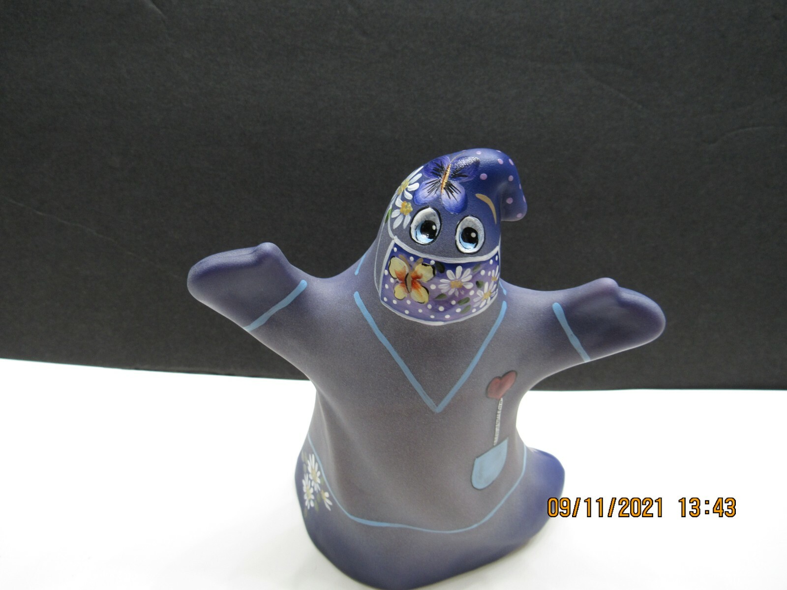 FENTON ART GLASS 2020 FGS “ONE DAY AT A TIME GHOST” FIGURINE LMT ED. #6/18
