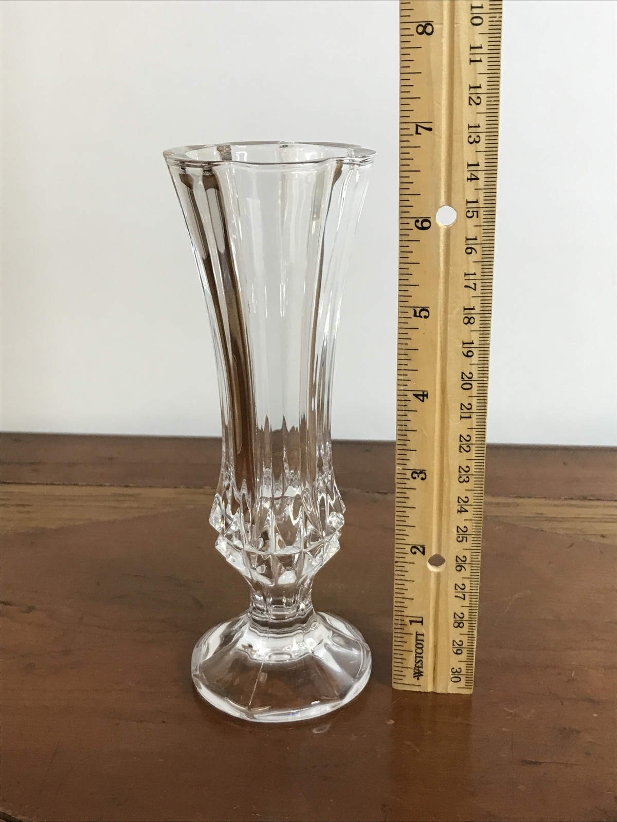 Vintage Mikasa France Crystal Flower Bud Vase 6 3/4″