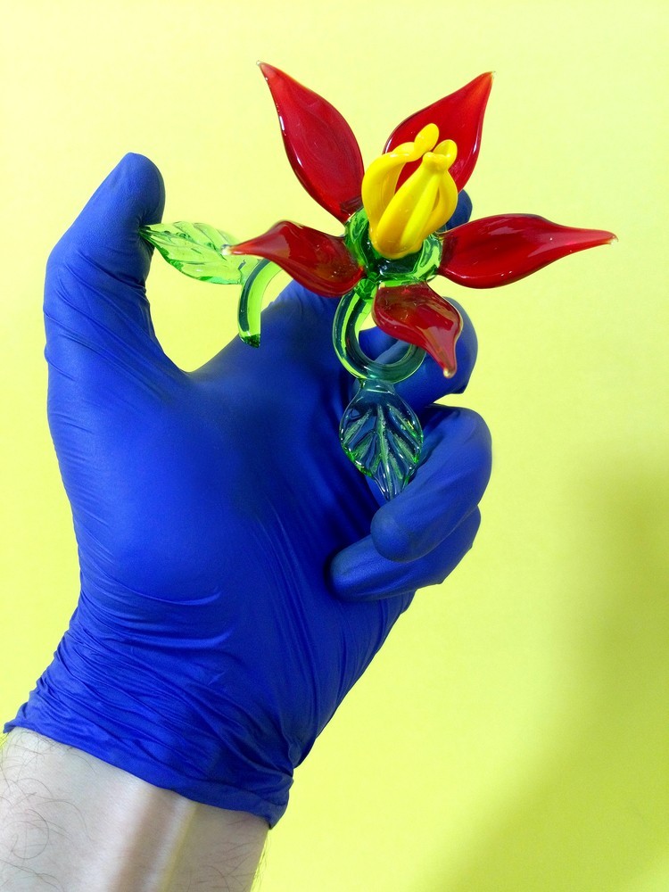 Rare miniature figures 9 pieces handmade blown glass Ukraine USSR-70s
