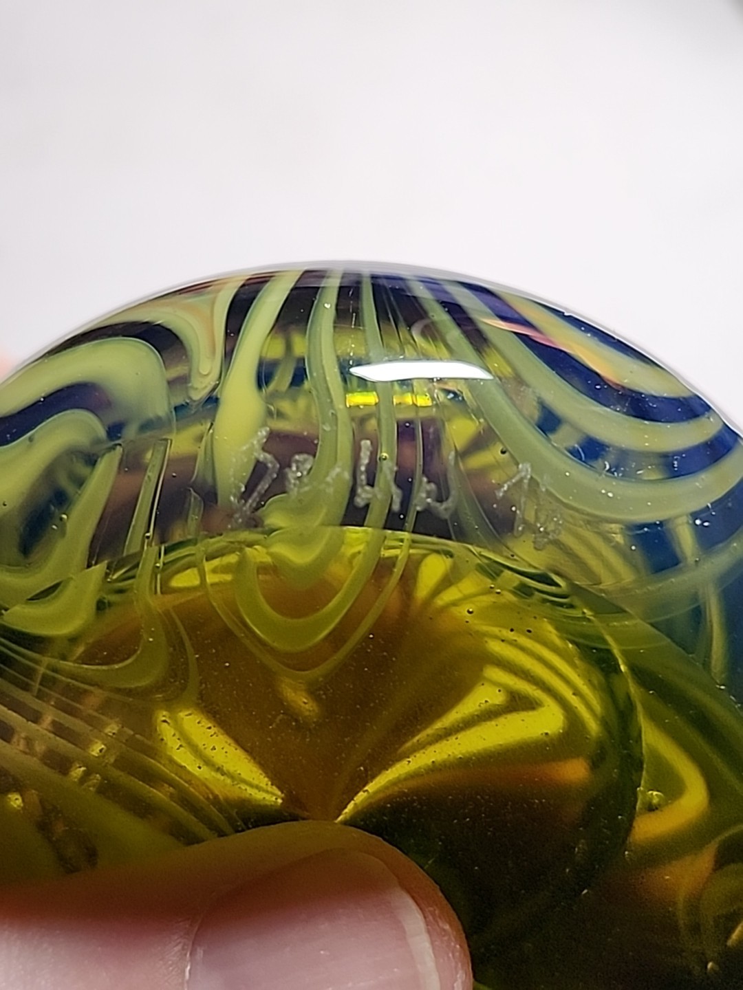 VINTAGE SIGNED ERIC BERLIN 1976 ALDER HOUSE STUDIO HAND BLOWN GLASS PAPERWEIGHT