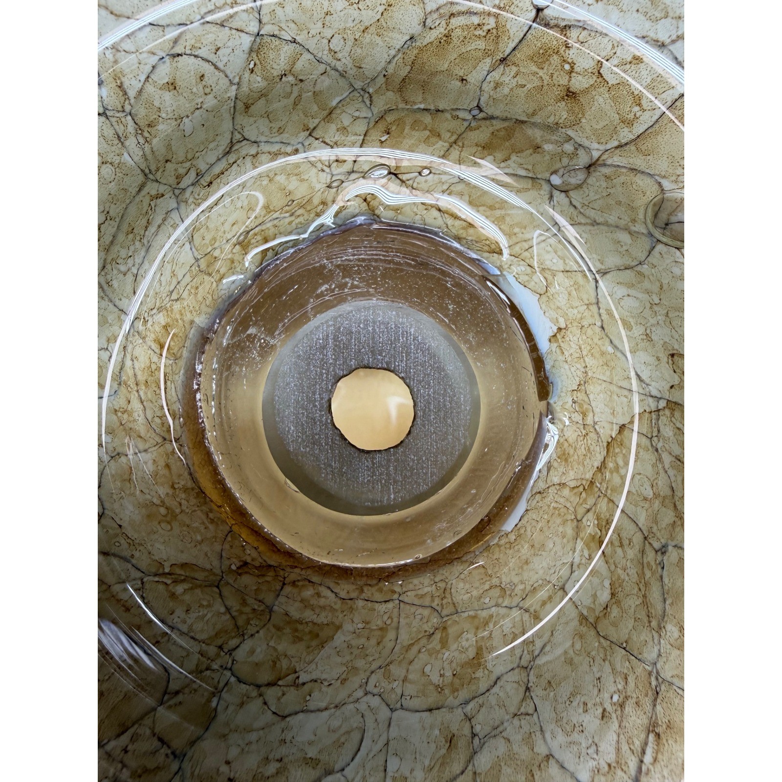 Jozefina Krosno Poland hand-blown art glass sea turtle sculpture, beige shell