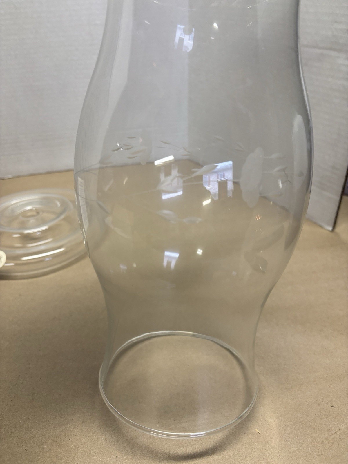 Princess House Heritage Crystal 2 Piece Hurricane Candle Lamp 406 New Open Box