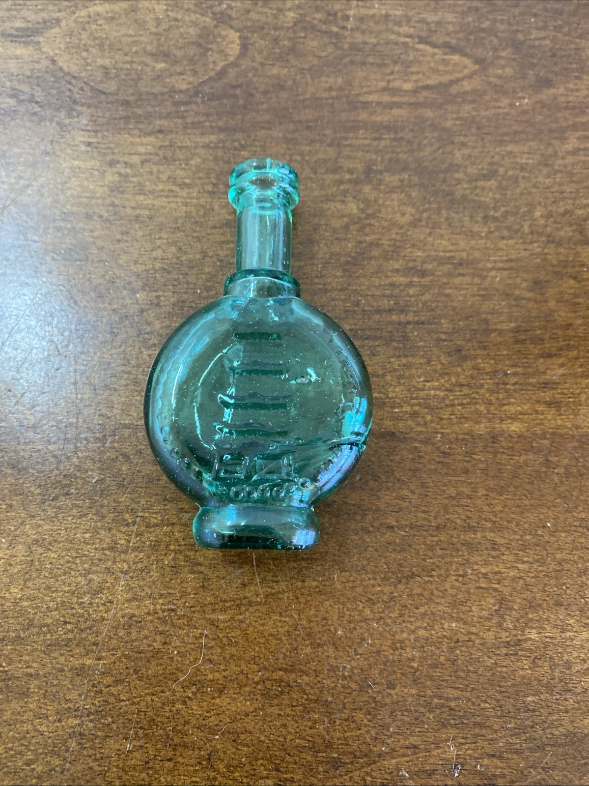Vintage Inkwell & 3” Bitters Bottle Lot Of 7 Multi Colored One 2” Ben Franklin