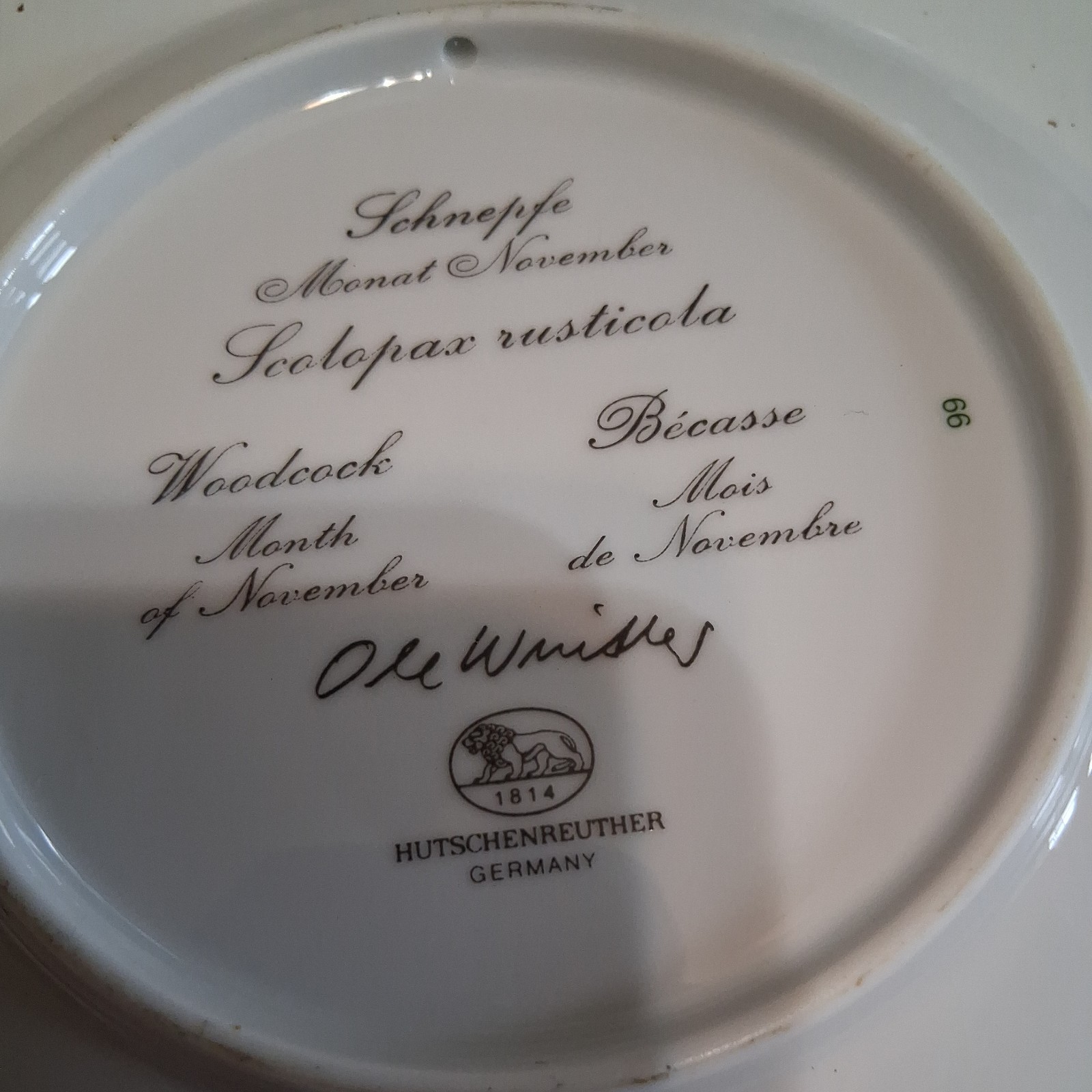 Collector’s plate Hutschenreuther porcelain November Ø 26 cm. 1 Choice Excell…