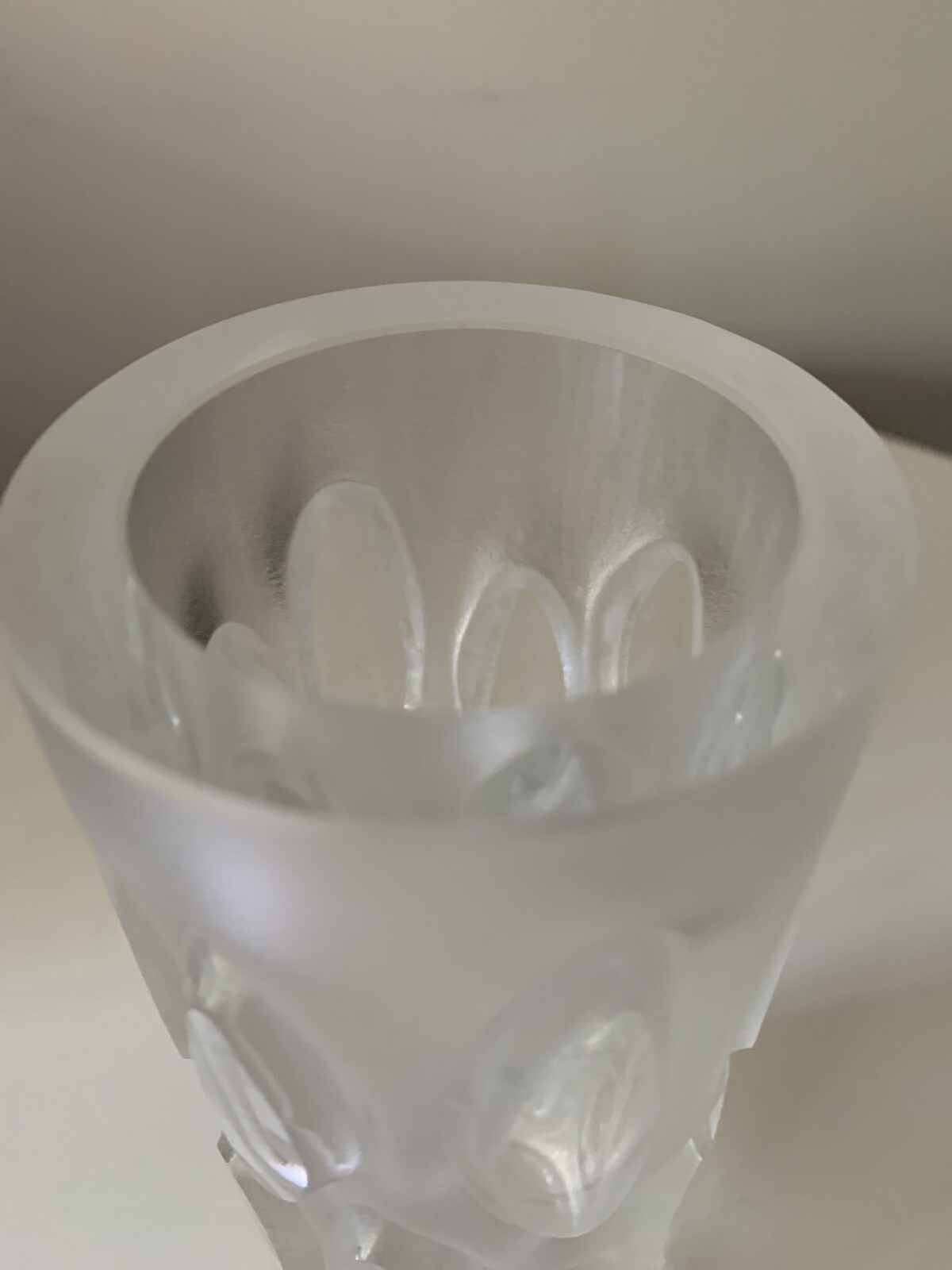 Mid Century Thick Floating Glass Orb Vase