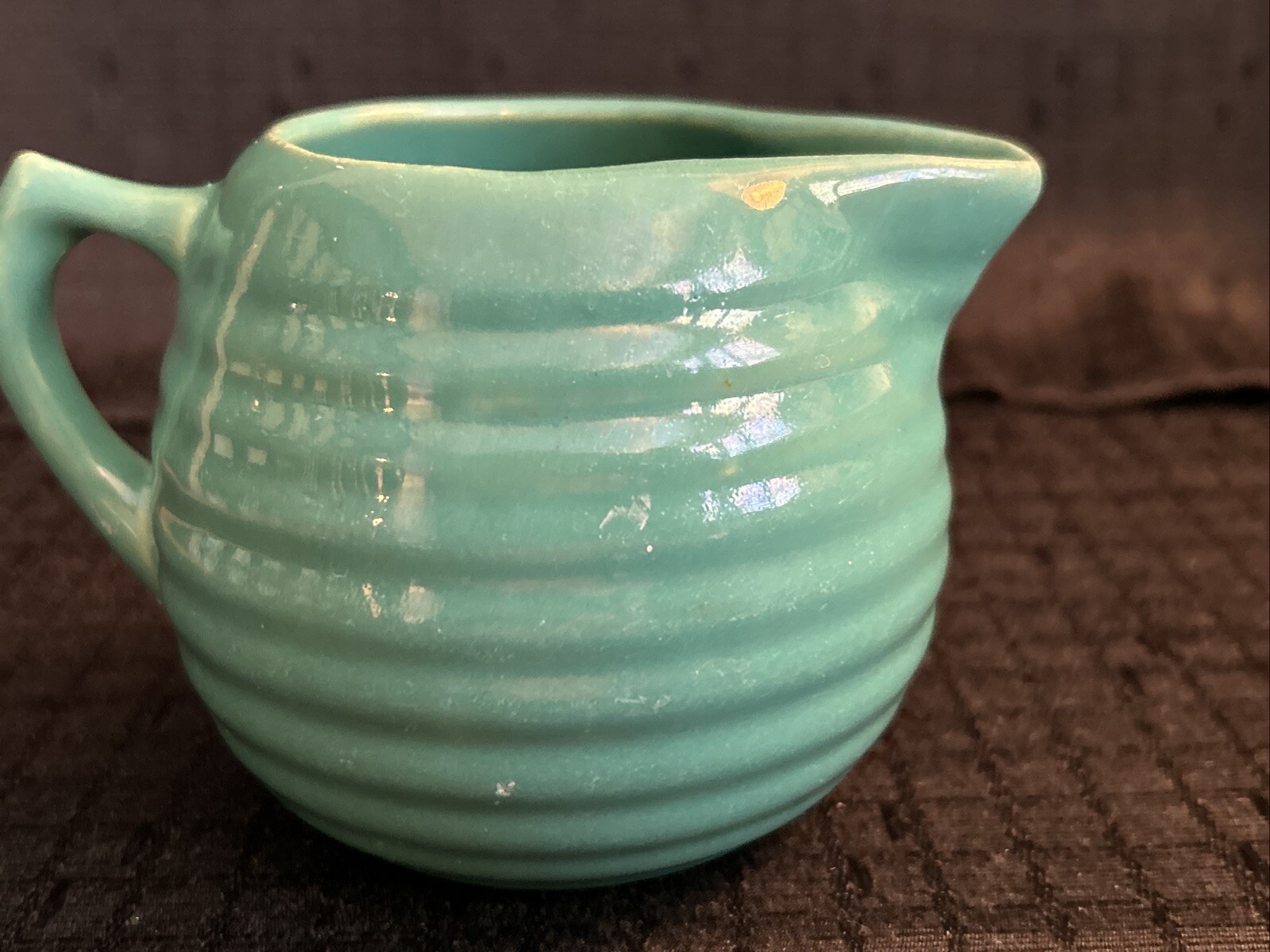 VINTAGE Bauer Pottery Ring Ware Jade Creamer