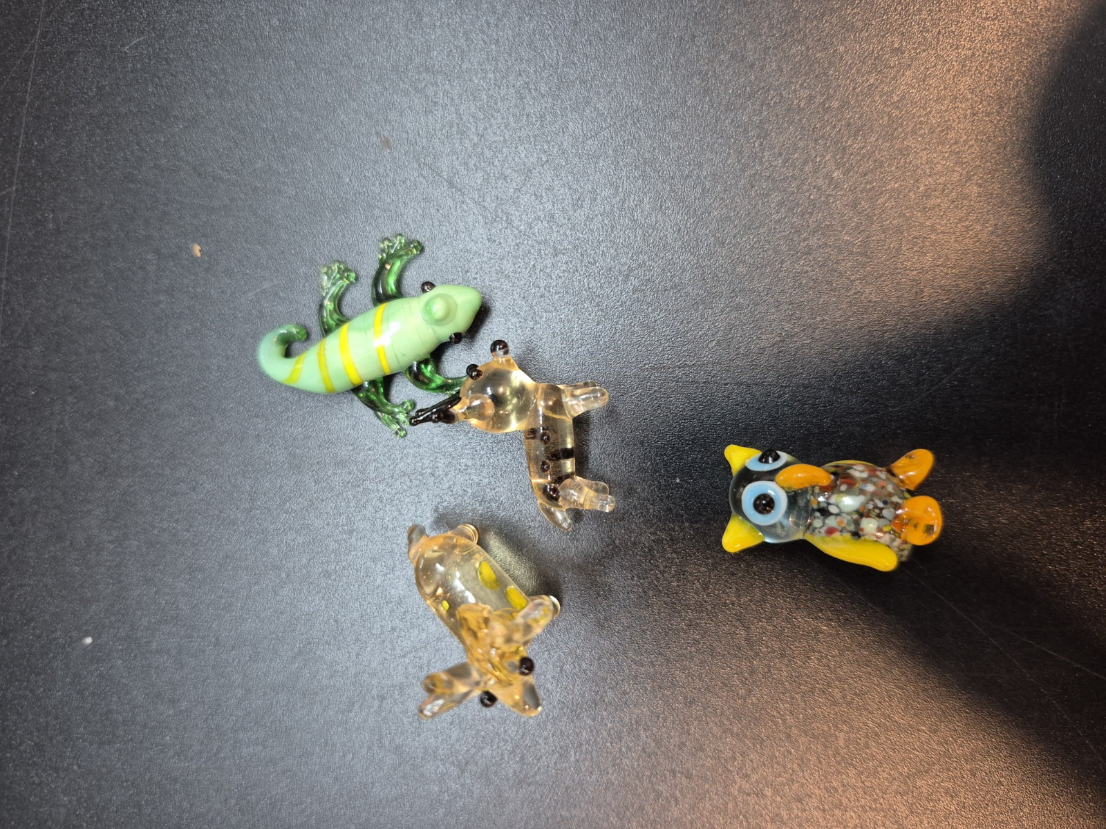 Miniature Hand Blown Glass Animals Lot Deer Horse Owl Lizard Mini Dollhouse