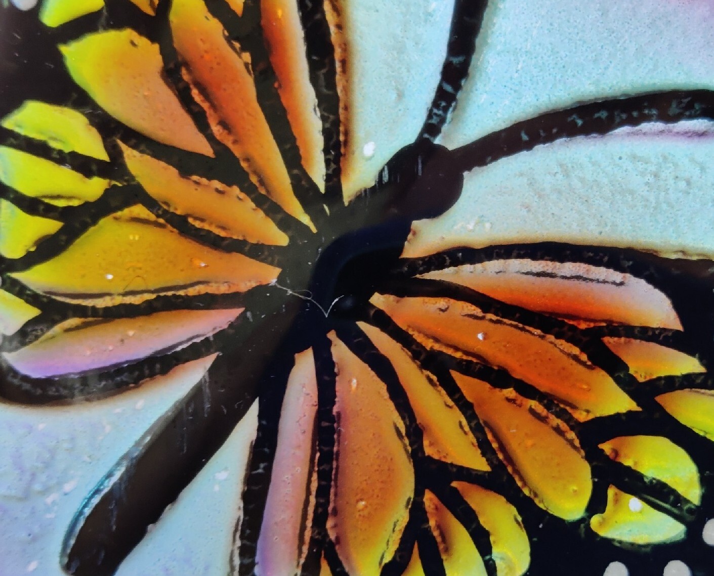 Hummingbird And Butterfly Design Square Glass Suncatchers READ!!!!
