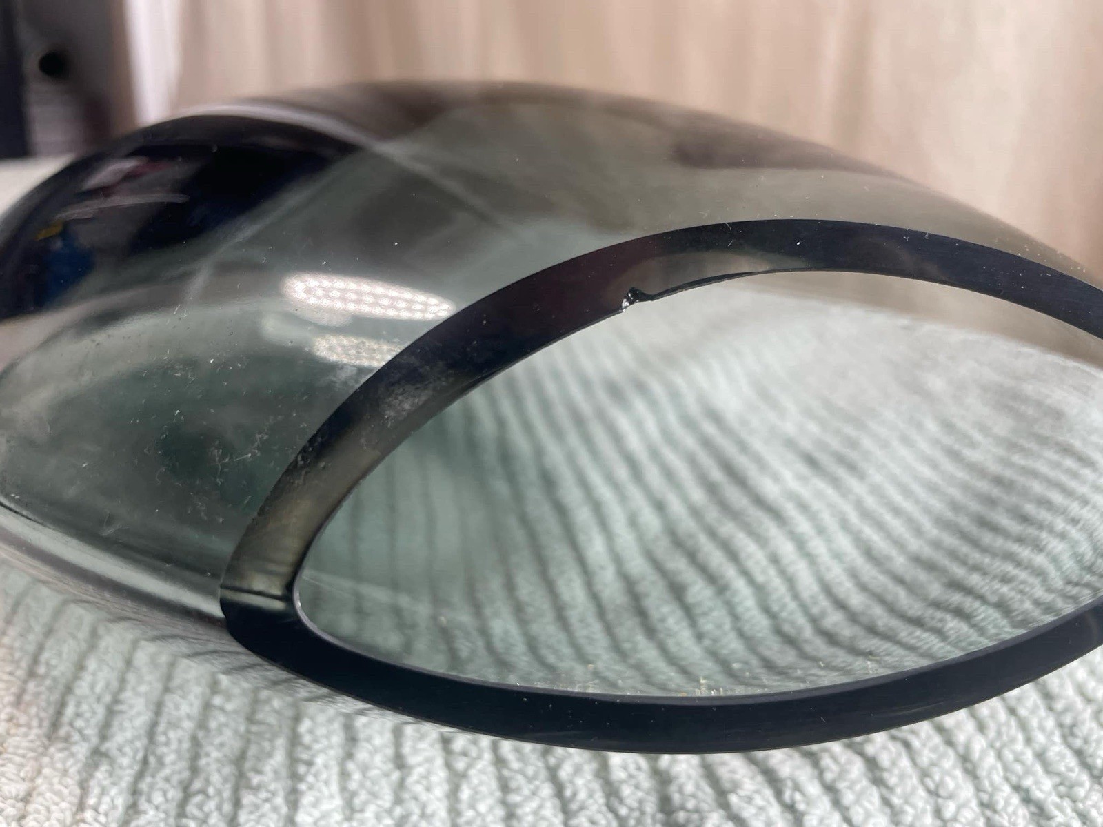 Iittala Aava Modernist Vase Flat Signed Markku Salo Smoke Gray 10.25″x5.75″ M420