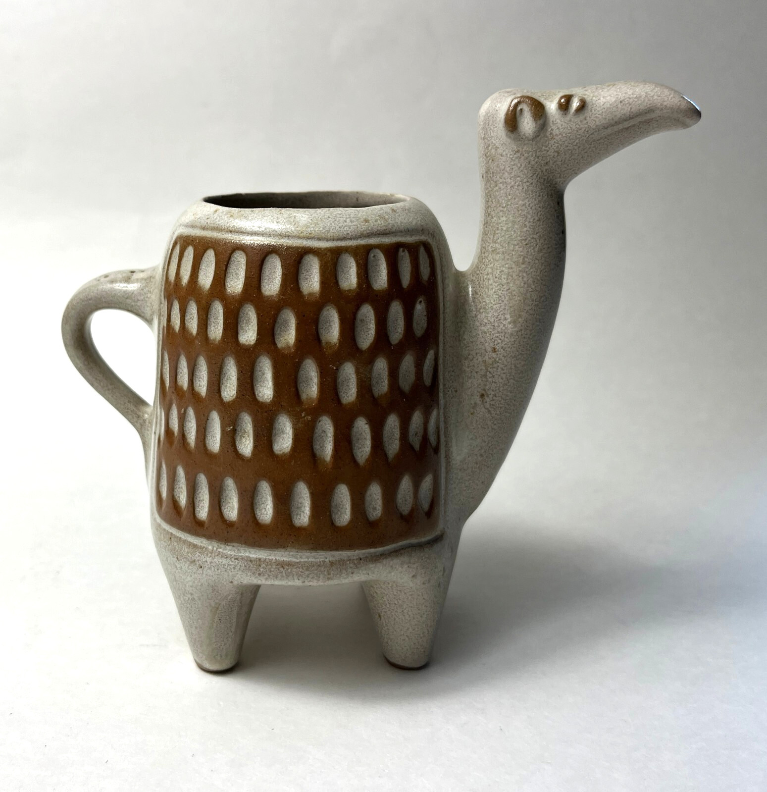 Vintage MCM David Stewart Lions Valley Stoneware Camel Planter Retro