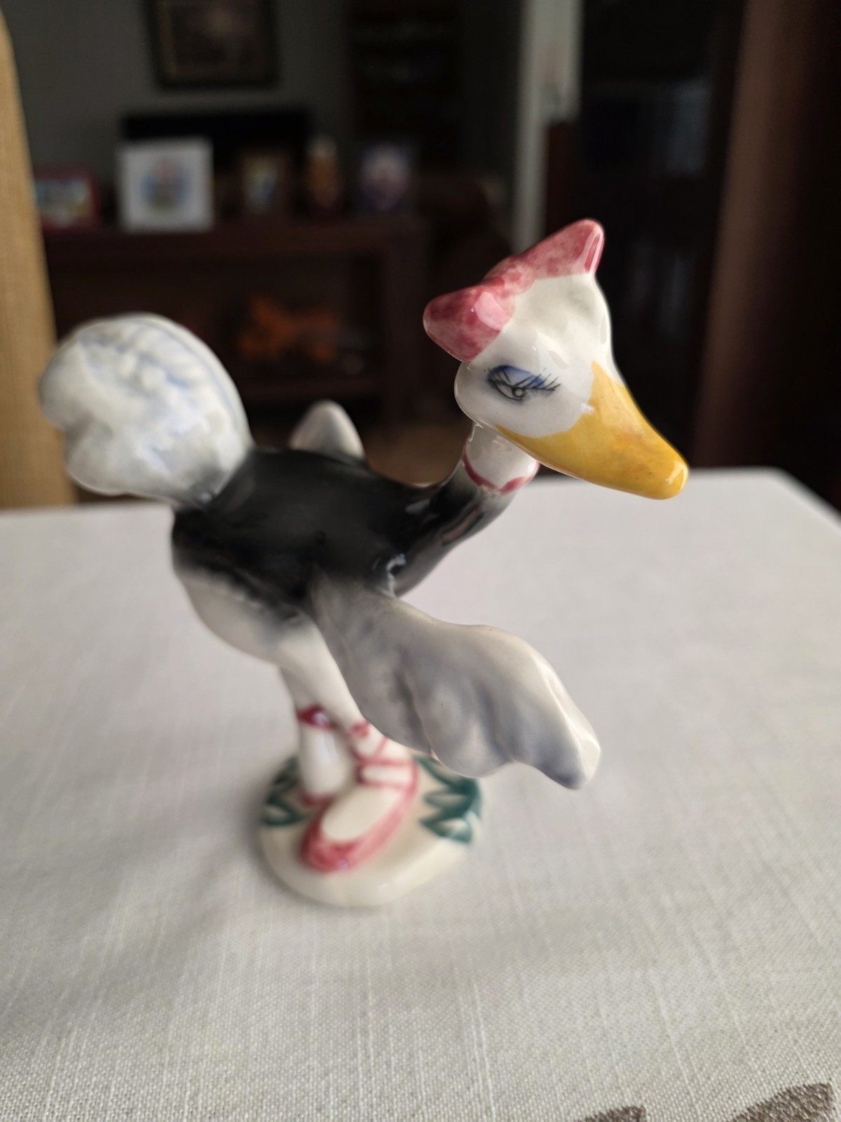 Disney Hand Painted Fantasia Ostrich by Vernon Kilns 1940