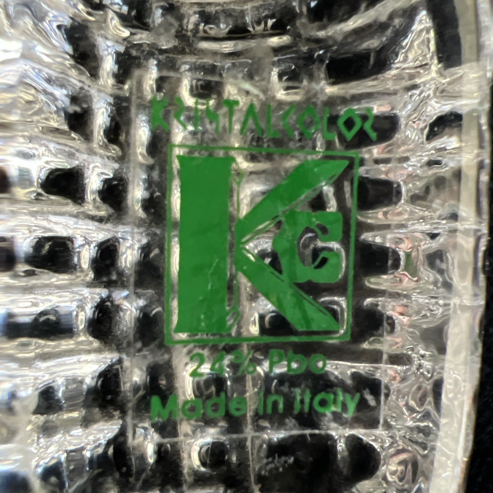 Vintage Italian Crystal Alligator Kc Kristalcolor Made In Italy 24% Pbo 7 1/4”