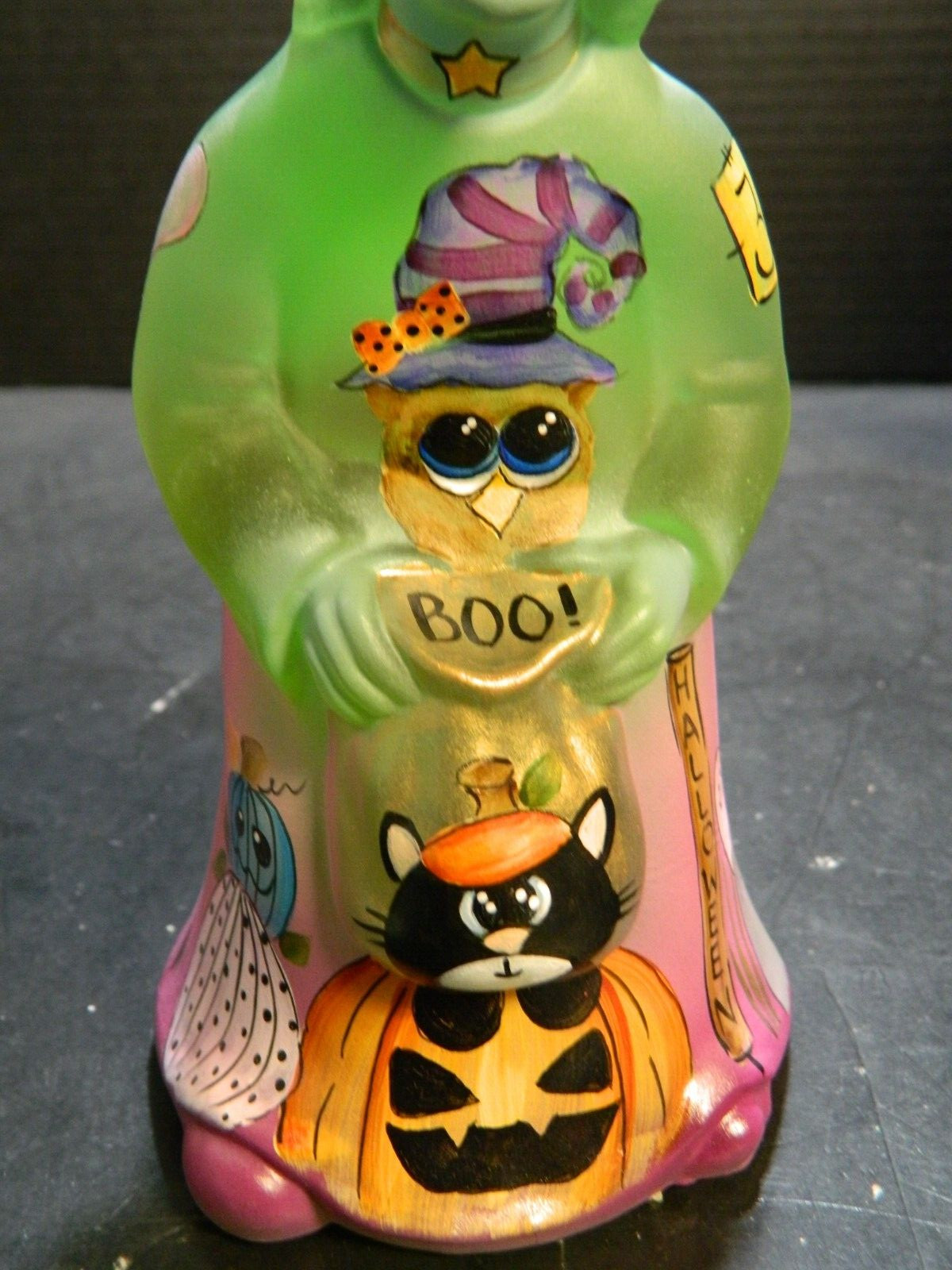 Fenton LE Hand Painted Halloween BOO Witch 6.5″ Figurine Barley #9 of 24 Exc