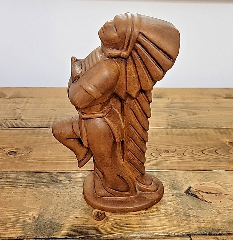 Frankoma Pottery Dancing Native American Chief Statue Figurine