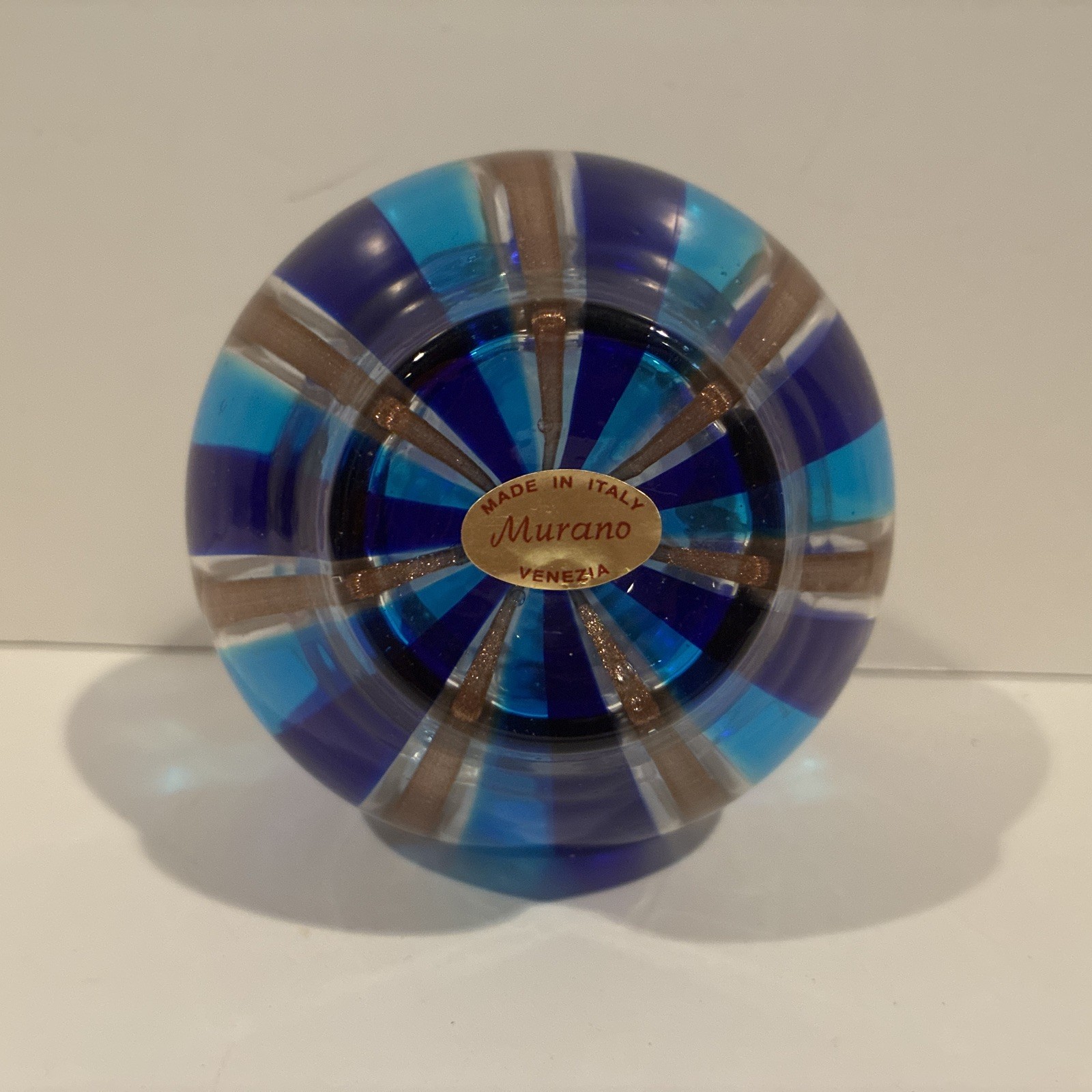 Murano Multi Colored Vase Made In Italy Venezia 3 1/4”