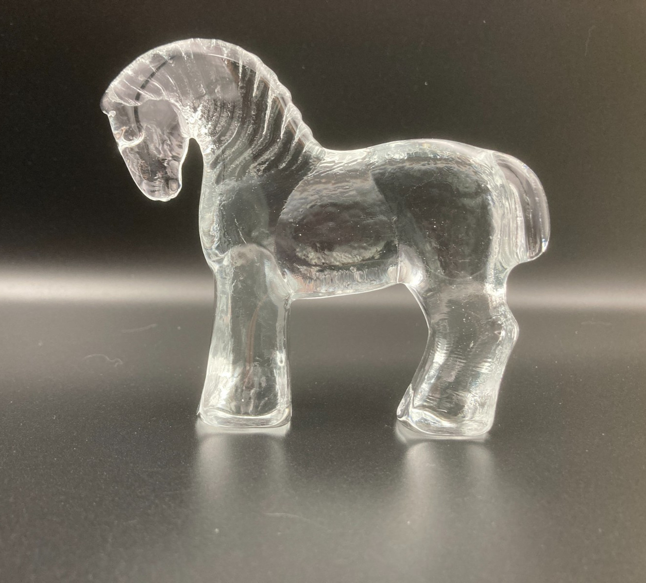 Kosta Boda Glass Horse Zoo Series Flat Back Bertil Vallien Design