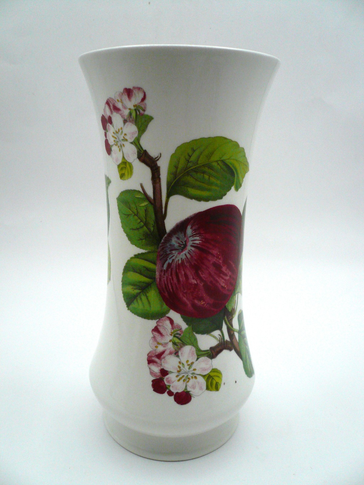 Portmeirion England POMONA 8.25″ tall Vase apple floral blossoms