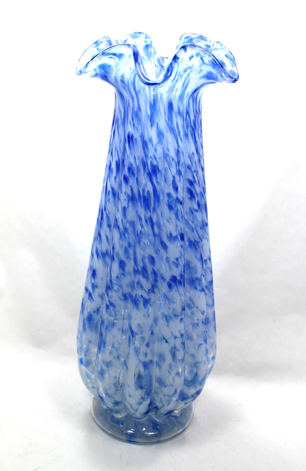 Vtg Fenton Blue Mist Vasa Murrhina #6459 14″ Vase 1964-1968 Mint***NEW PRICE***