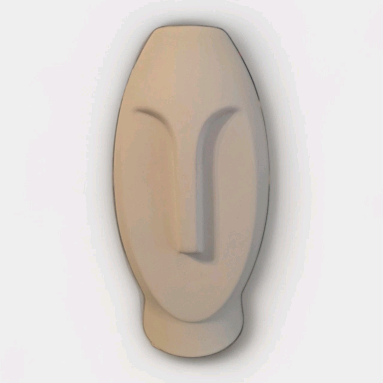 Face Vase White Modern Nordic Art Design Cubist Abstract MCM 7″