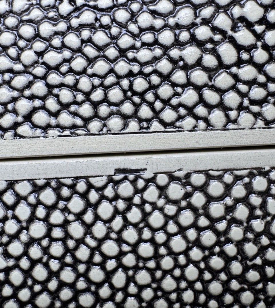 Vintage Shagreen Keepsake Box Blue/Black White – Heavy – 4 Pounds – 3”x5”x7”