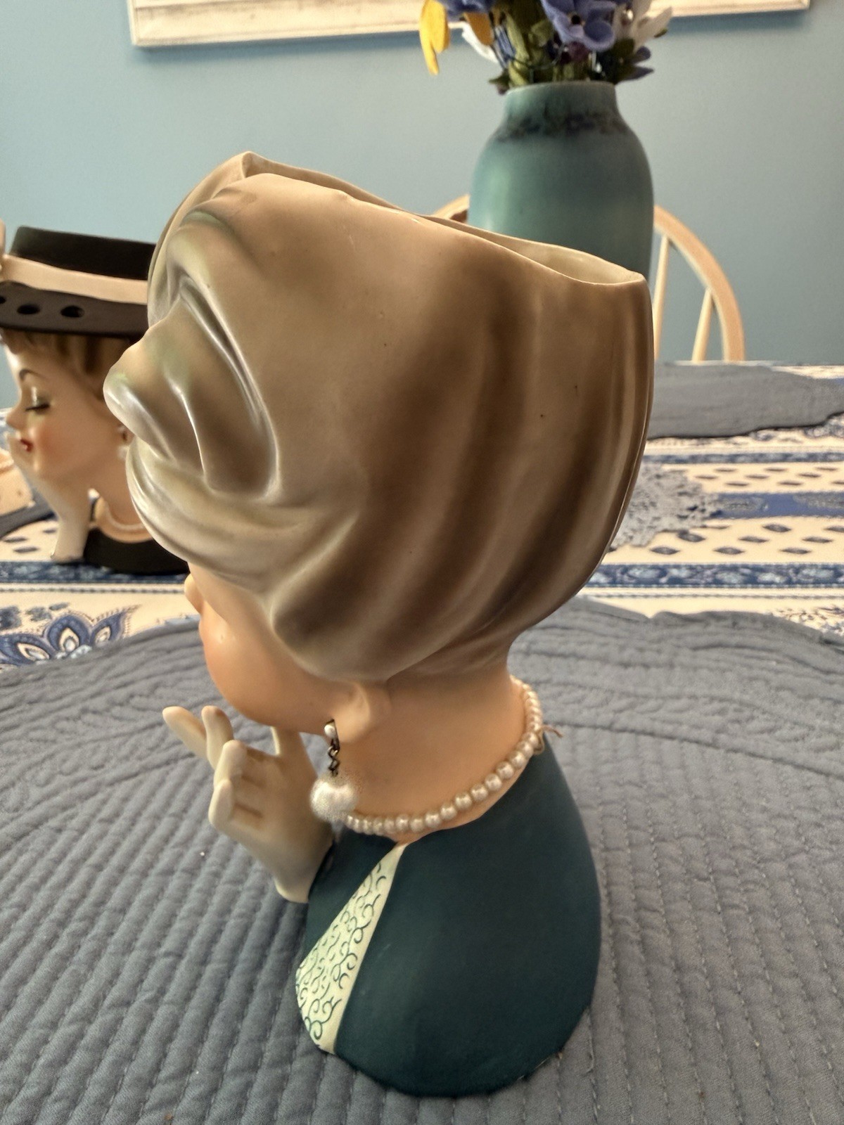 Relpo Lady Head Vase 7”
