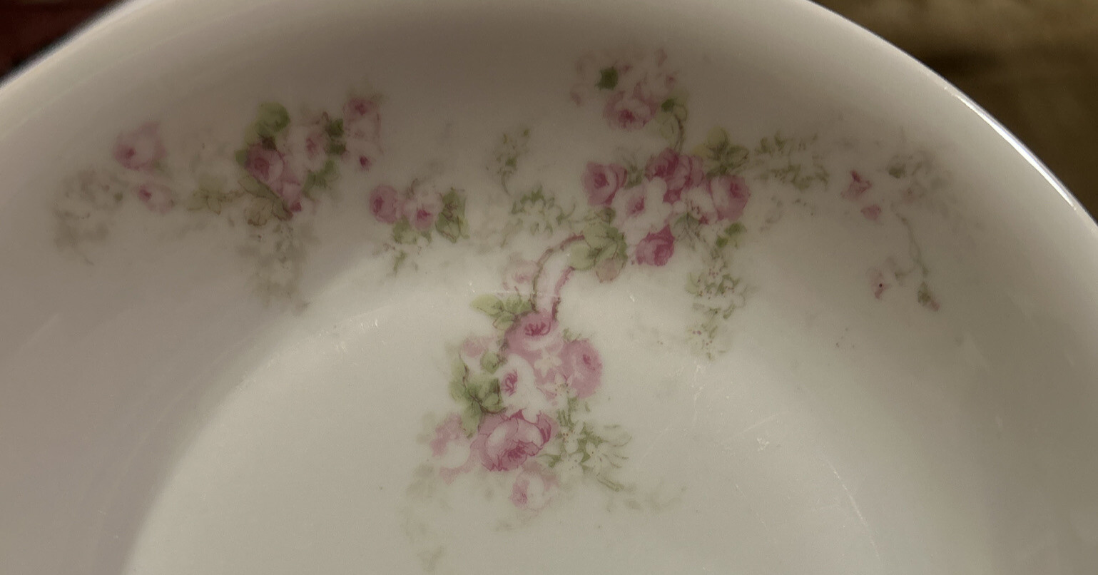 Victoria Austria Antique Salad Bowls Set Of 5 with Floral Pattern Vintage 7.5”