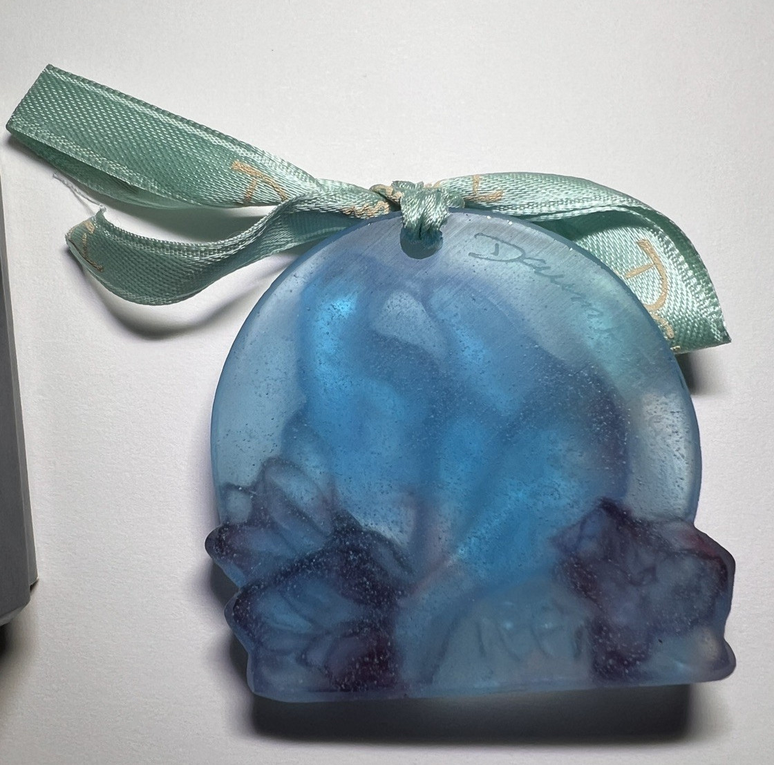 DAUM 2 DOVES KISSING 1991 PATE DE VERRE GLASS CRYSTAL CHRISTMAS ORNAMENT DE NOEL