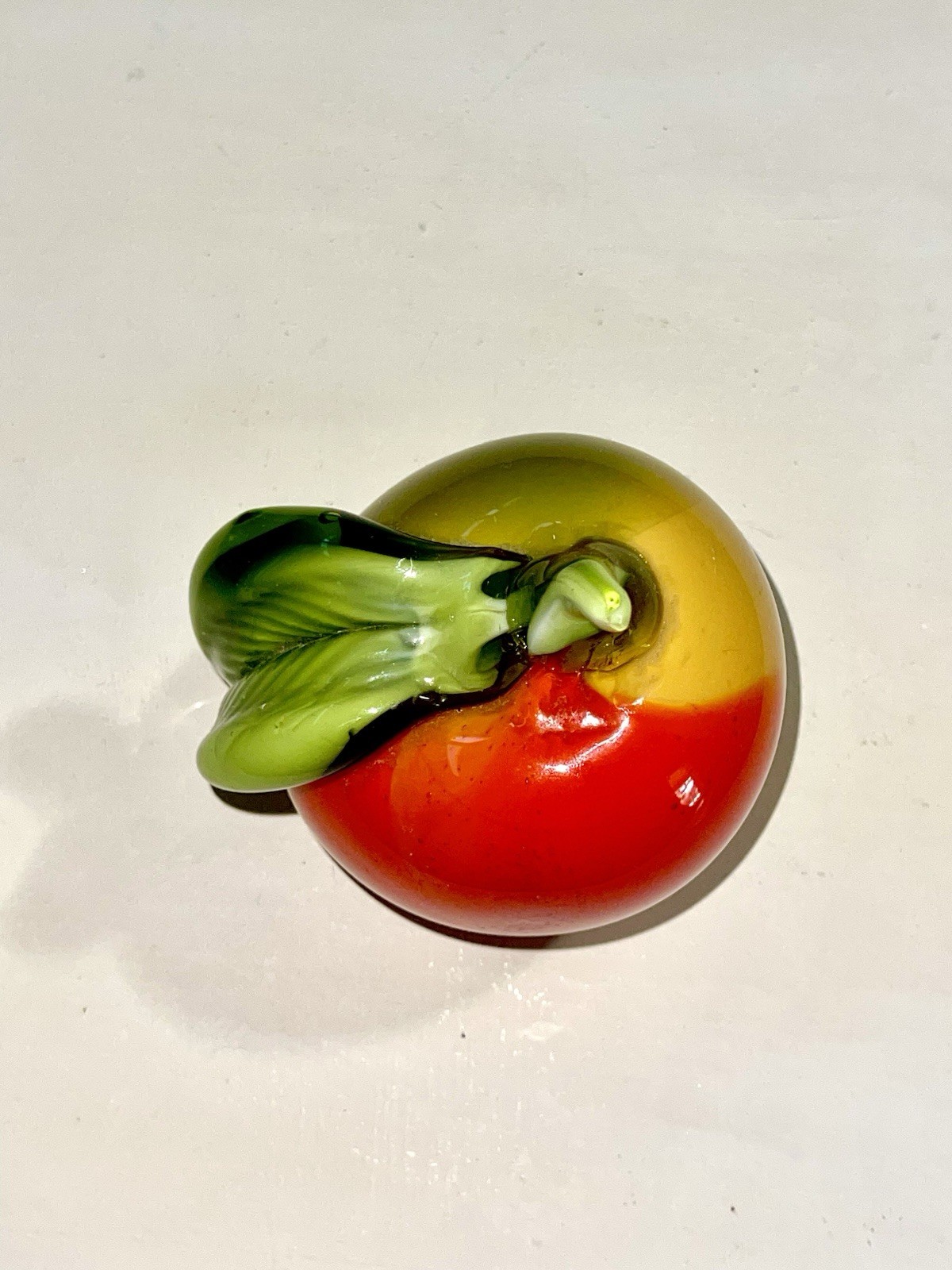 Murano Style Hand Blown Art Glass Apple