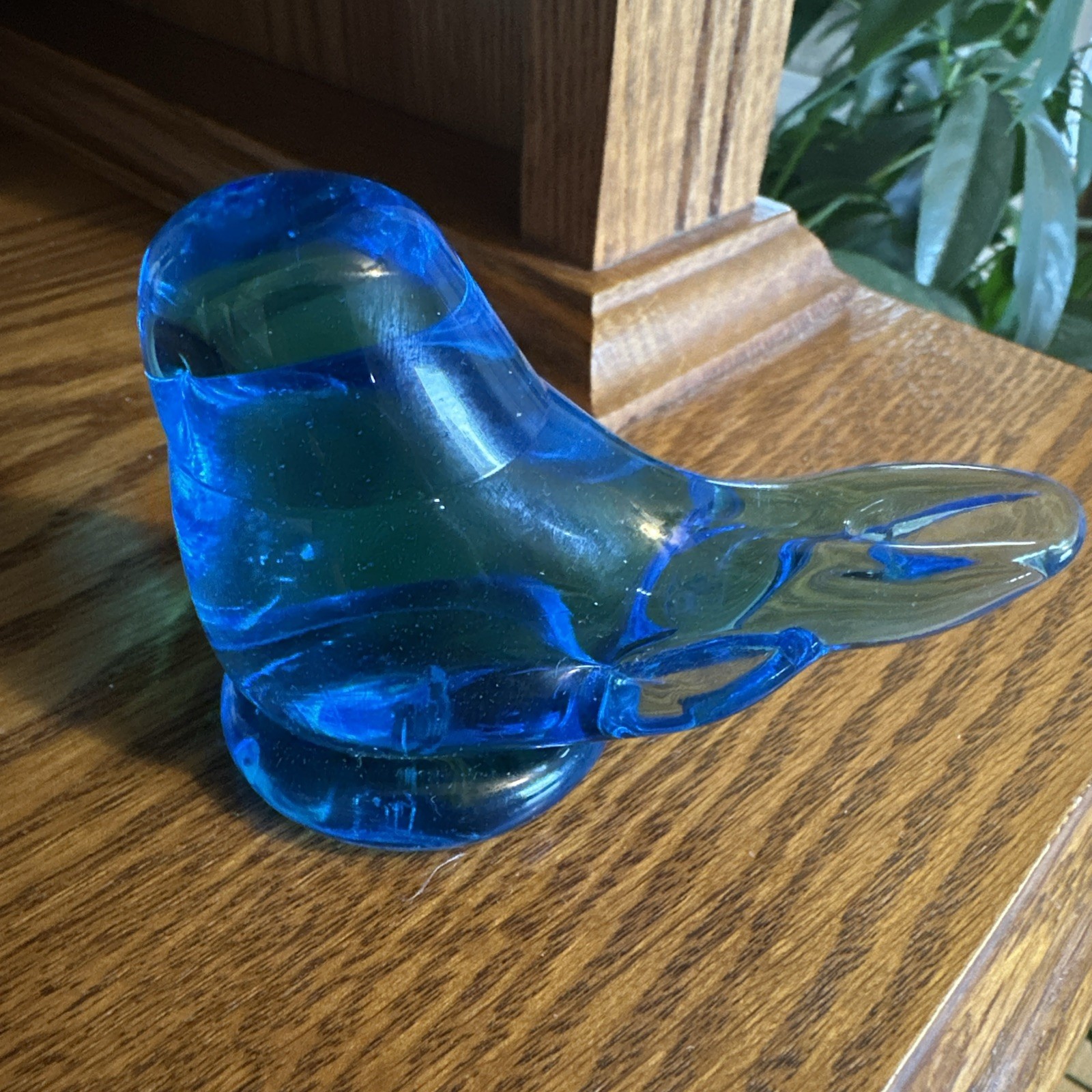 Leo Ward Glass 1988 Bluebird of Happiness Paperweight Signed