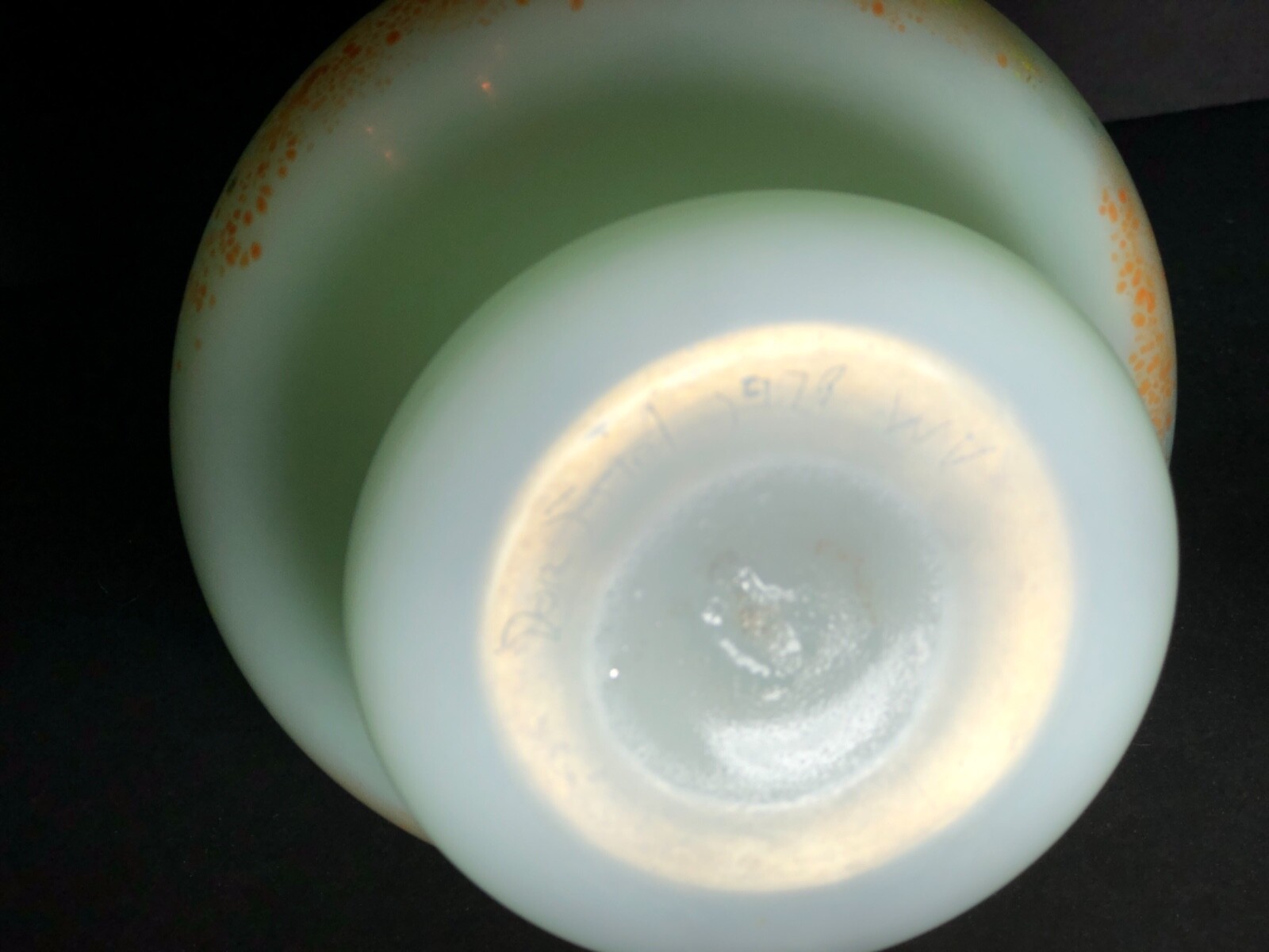 Vtg Hand Blown Art Glass Vase by artist Don Friel 1979 Wheaton Village