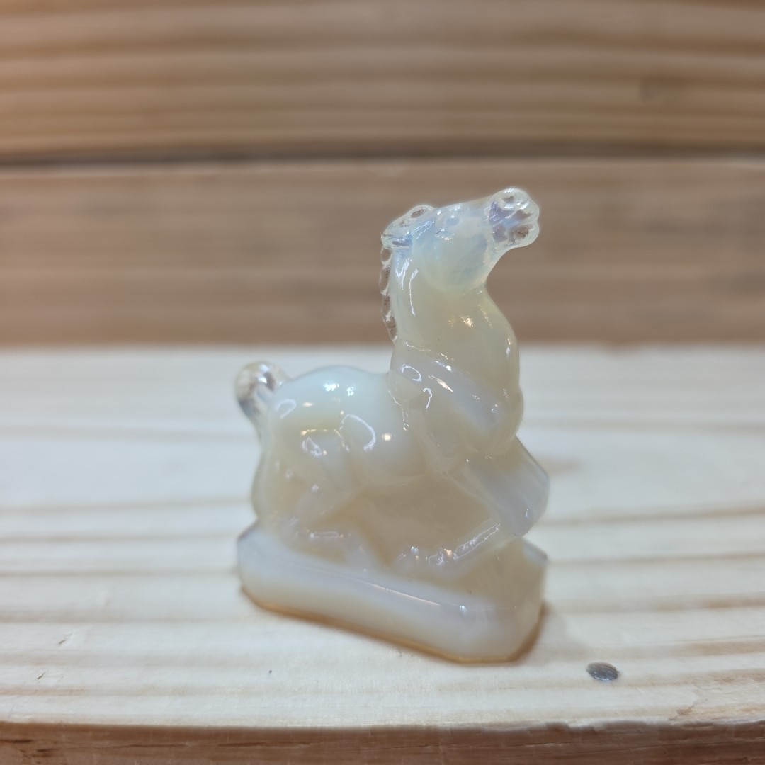 Boyd Glass Little Joe the Horse Shasta White 2″ 1989