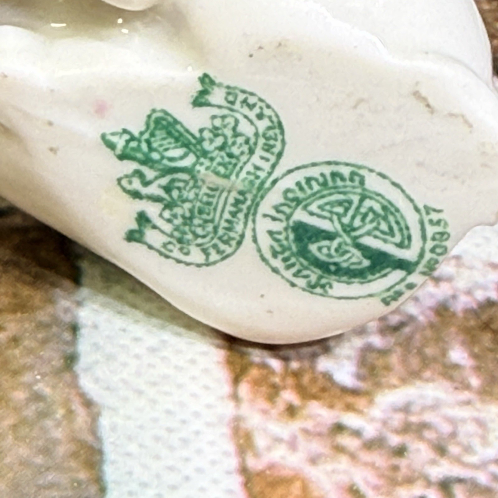 Belleek Pottery Ireland Pig Small Figurine Luster Highlights Ears Feet 2-3/4”