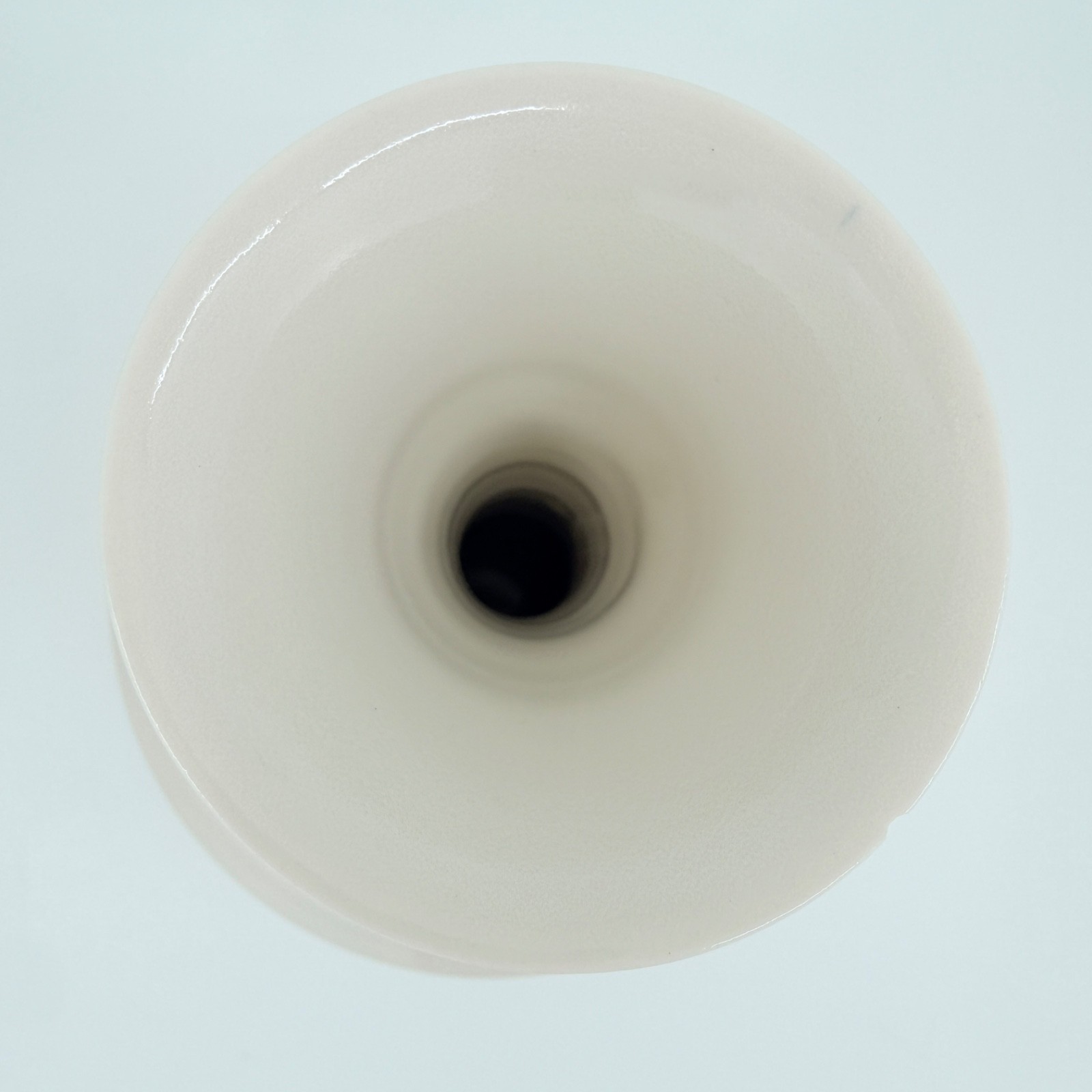Wedgwood Keith Murray Attr Moonstone Ribbed Bottle Vase Globular 10″
