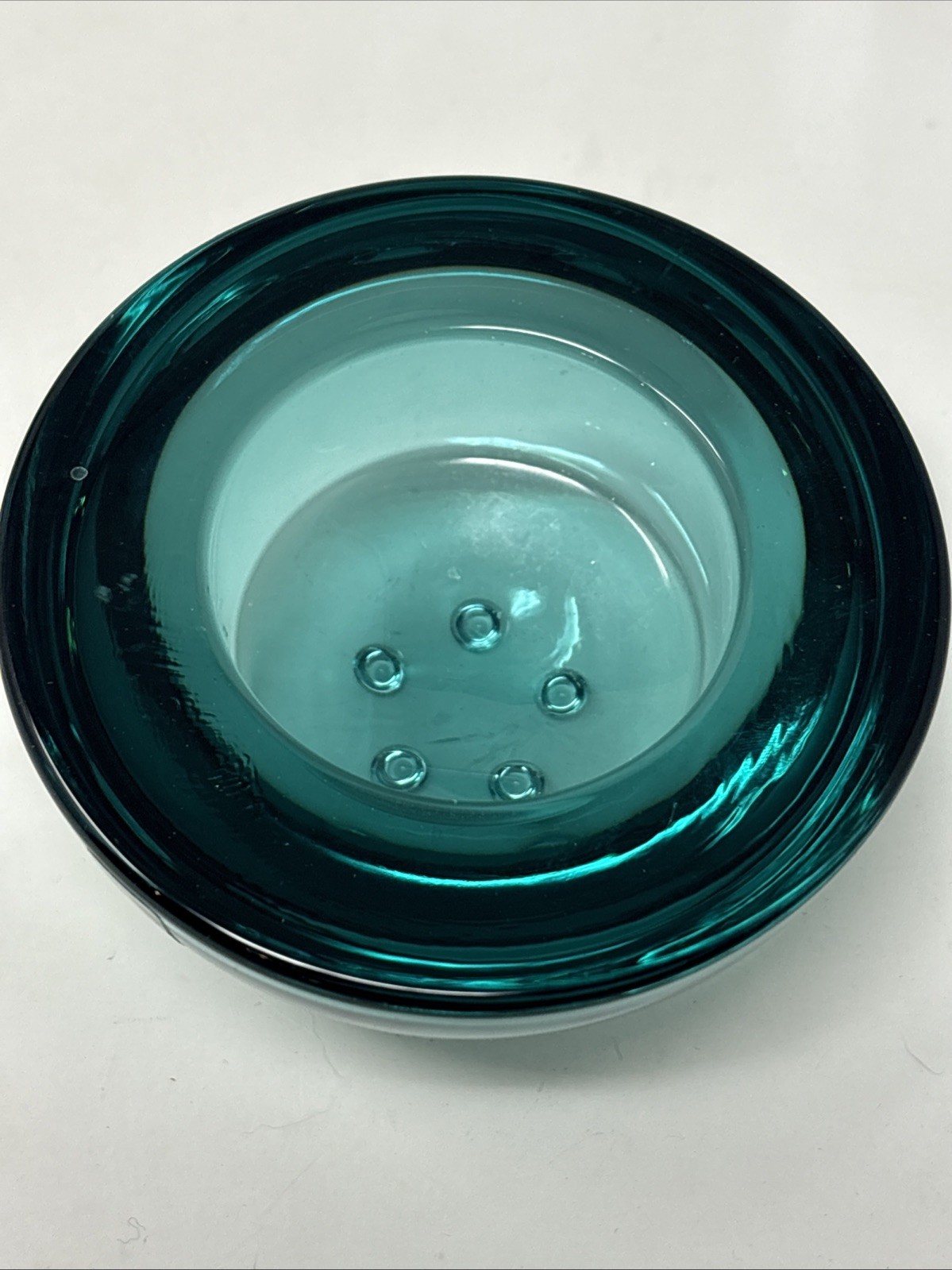 Iittala Finland Ballo Art Glass Votive Candle Holder Sea Green 3.5”