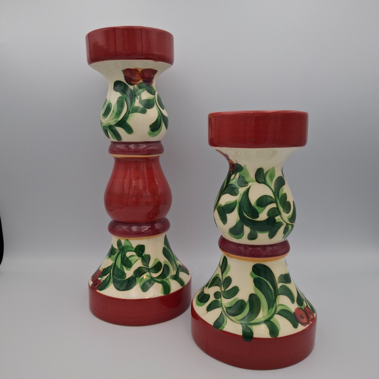 Gail Pittman Southern Living at Home Christmas Memories Ceramic Candleholders