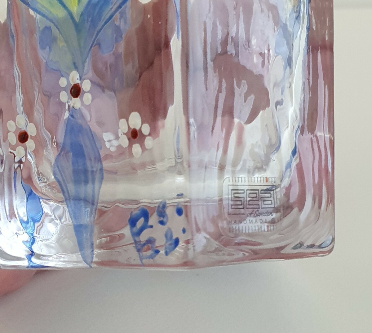 🔶️VINTAGE SEA SWEDEN RUNE STRAND KOSTA BODA ART GLASS VASE MCM DANISH MODERN