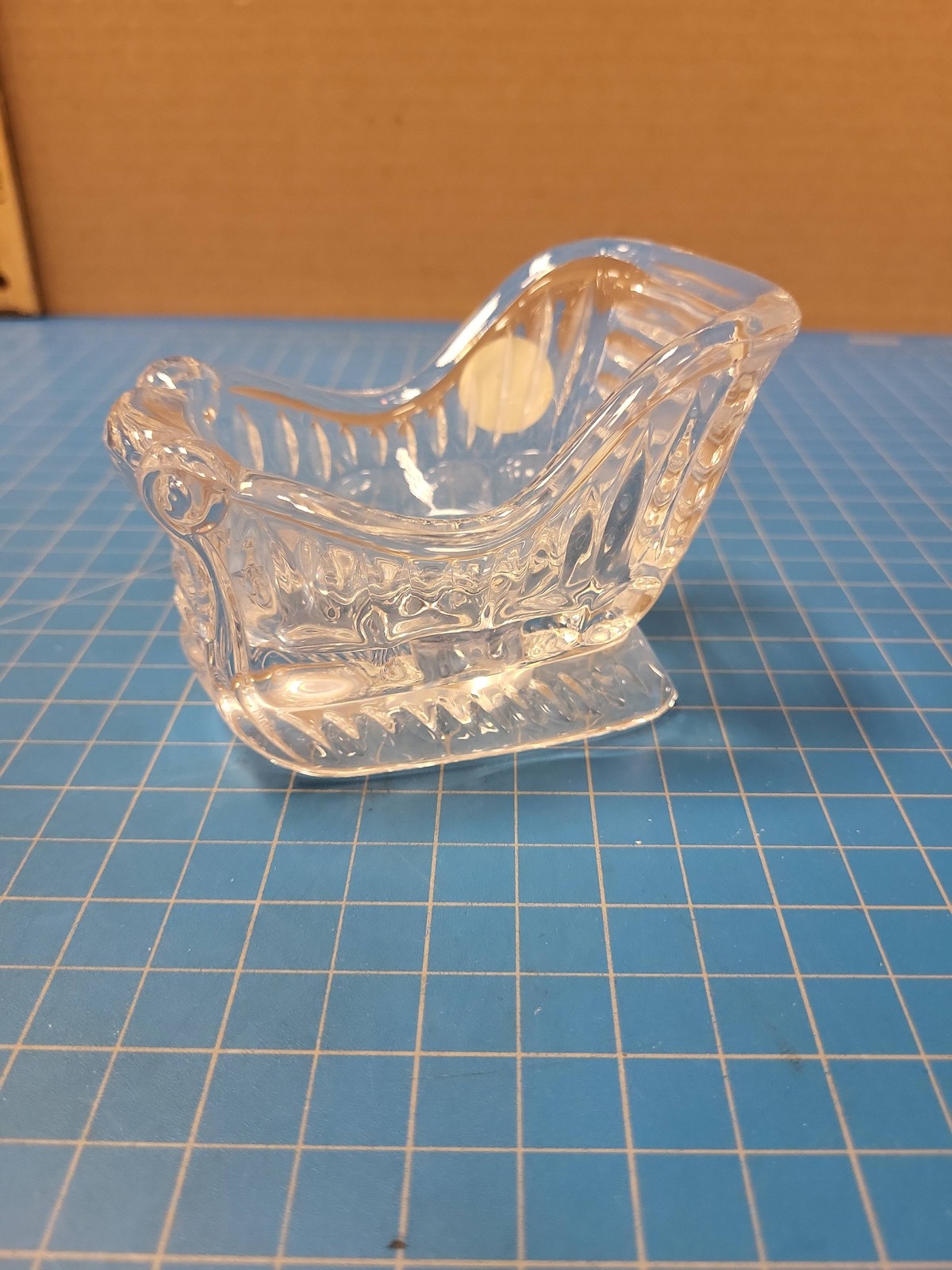 Princess House 24% Lead Crystal Sleigh Figurine Christmas Decor Made in Germany