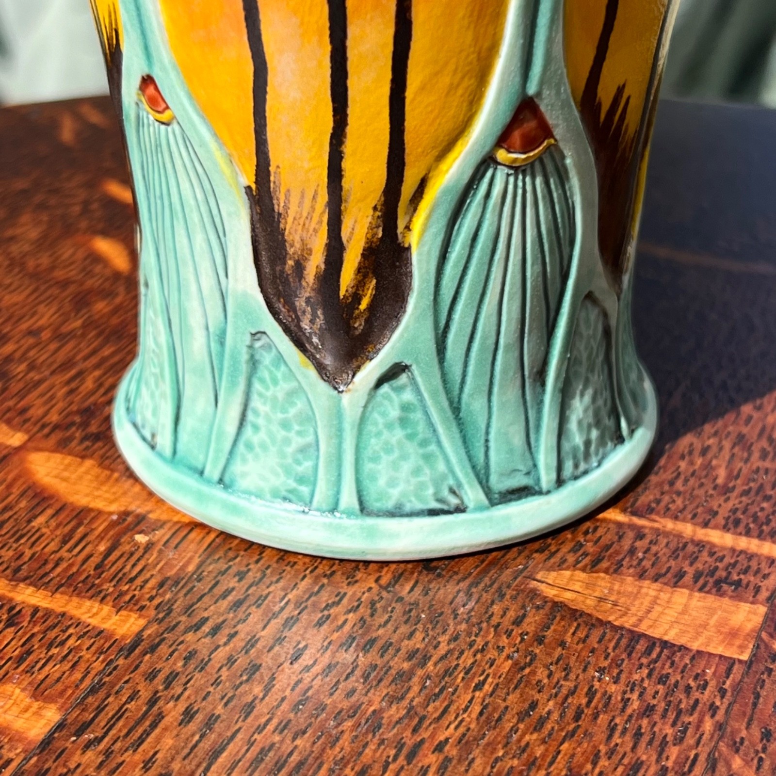 STEPHANIE YOUNG CALMWATER DESIGNS SUNSET SERIES STUDIO ART POTTERY VASE 2016