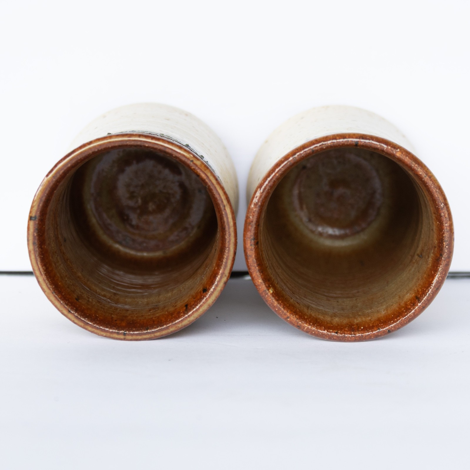 Jaco SET OF 4: Hand Thrown Studio Pottery Stoneware Tumblers Mugs Vases