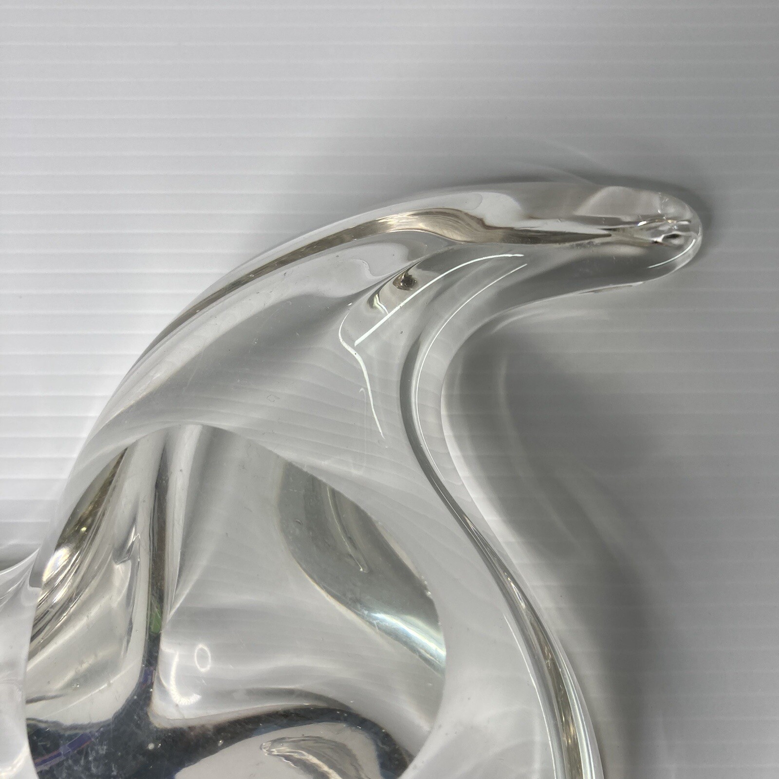 Heavy Based Murano Style Clear Glass Tri Finger Bowl Centrepiece 25x25cm STORIE