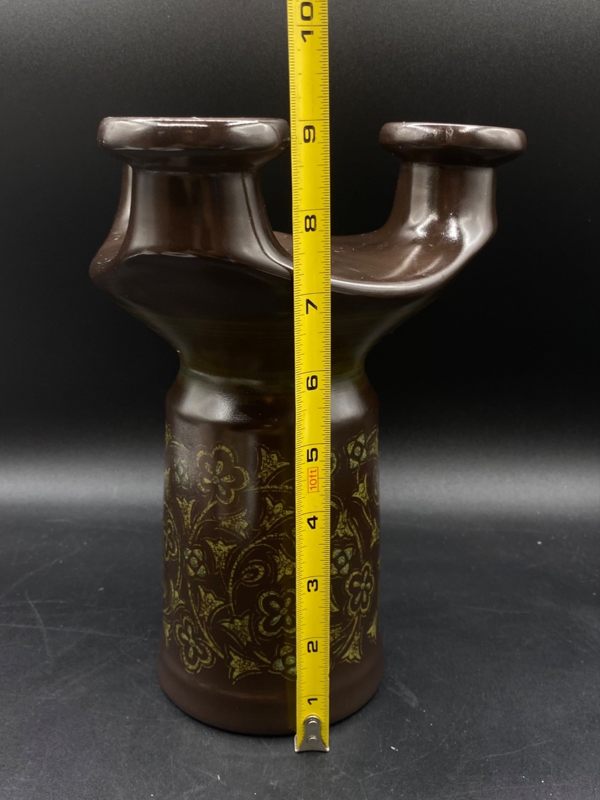 Franciscan Madeira Candelabra Pillar Candle Holder MCM BOHO Vintage
