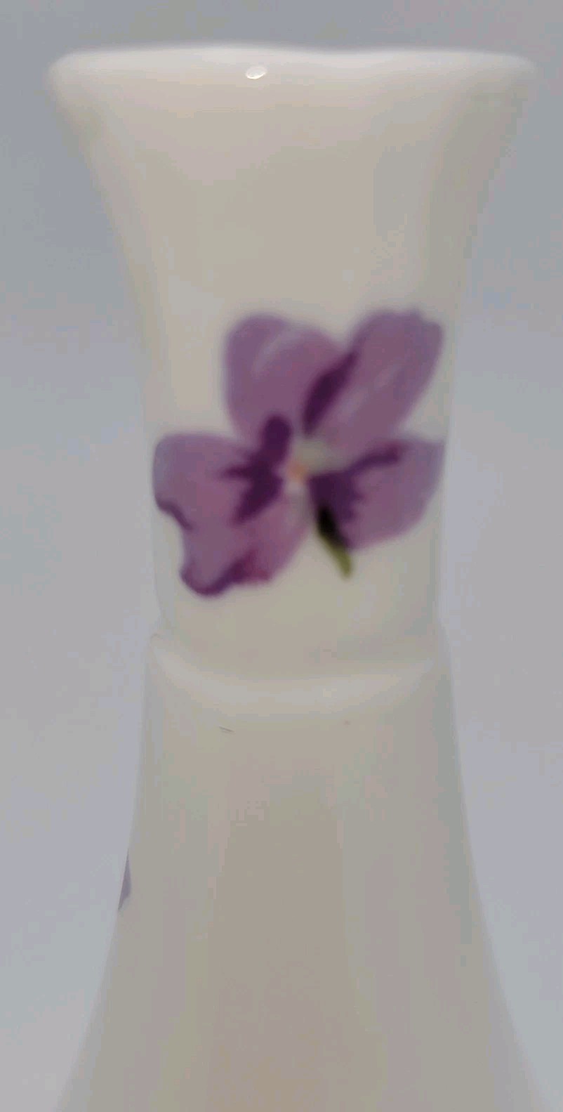 Vintage Seymour Mann Victorian Violets Fine Bone China Bud Vase Fluted Teardrop