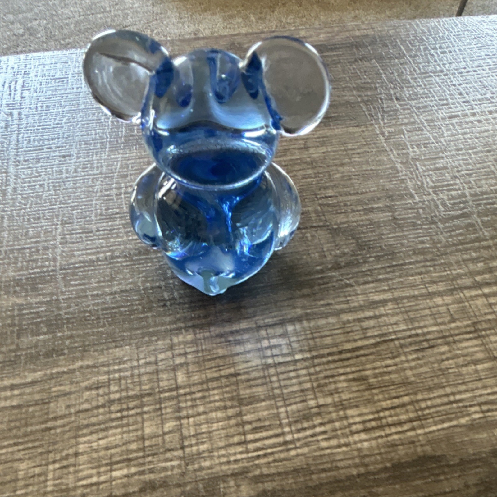 United States Commemorative Fine Art Gallery Blue Glass Koala Bear Figurine
