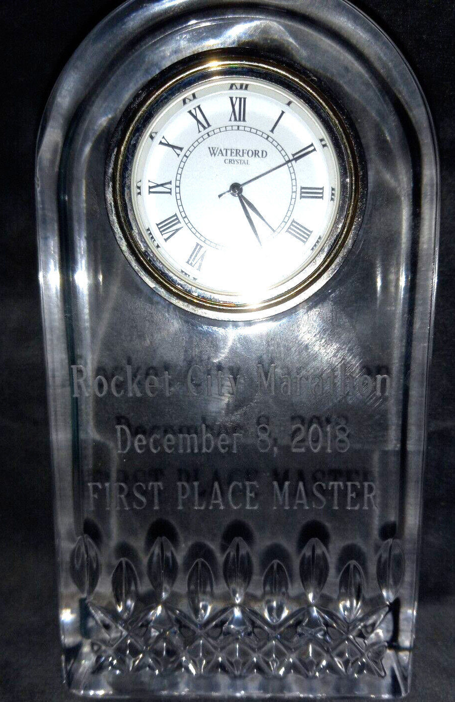 Beautiful WATERFORD Lismore Essence 5in Lead Crystal Desk Shelf Clock Excellent
