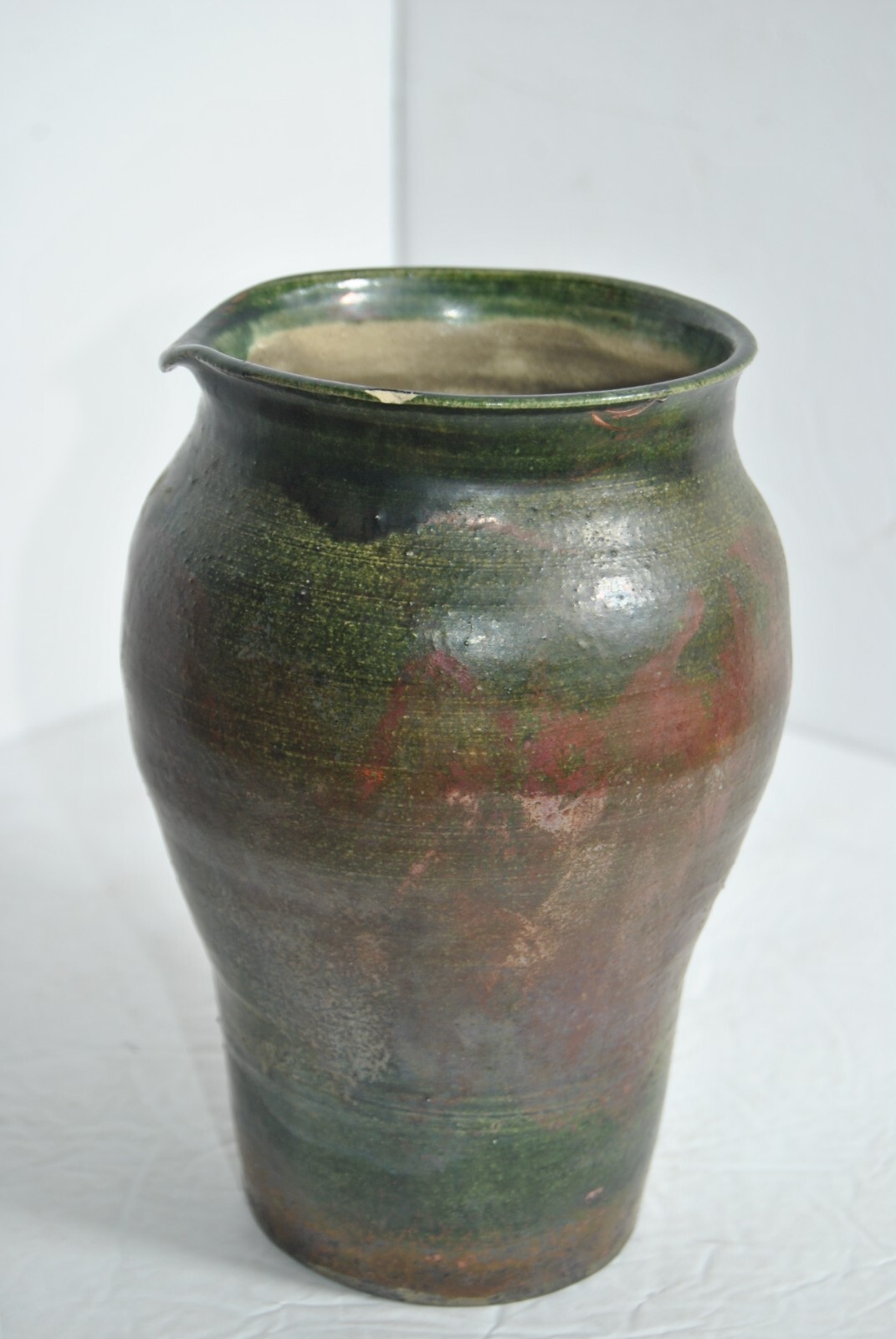 Studio Pottery Vase Hand Crafted Ceramic Stoneware Earth Tones Signed 8.25 in