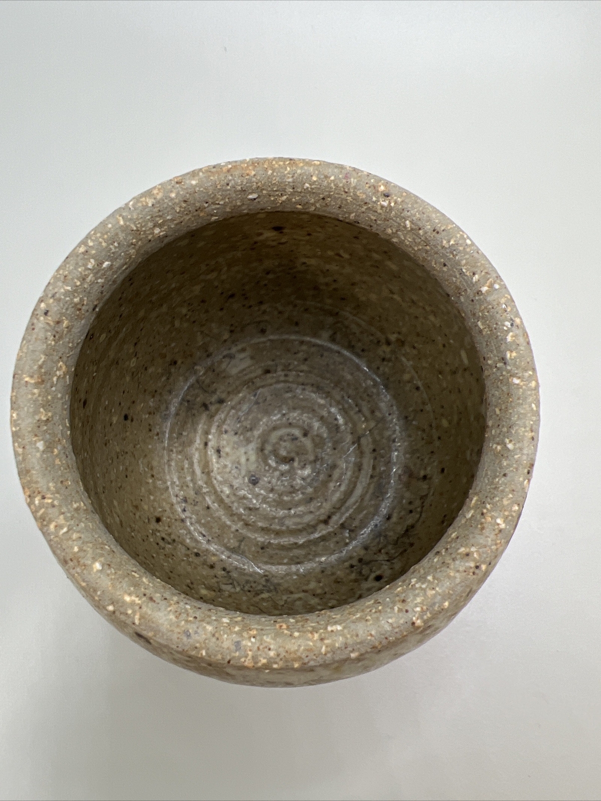 Studio Pottery Vase, Cup, Stamped “PARSLEY” Brown Glaze 3 Inches Tall