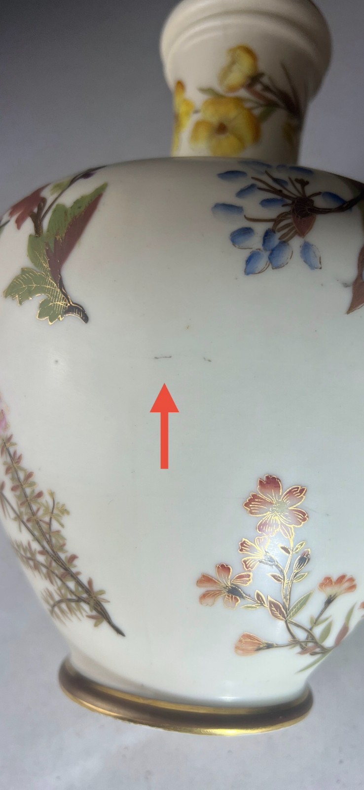 ANTIQUE LATE 19TH CENTURY ROYAL WORCESTER FLORAL HANDLED VASE EWER PITCHER