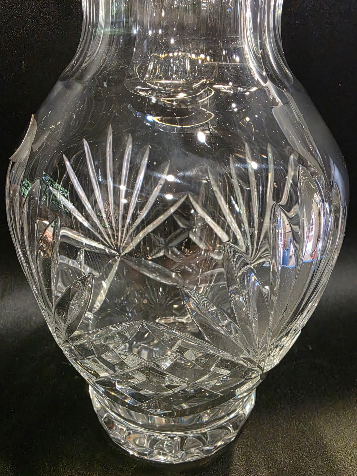 Rogaska Richmond Crystal Cut Vase Flower Urn 8 inch Clear Discontinued