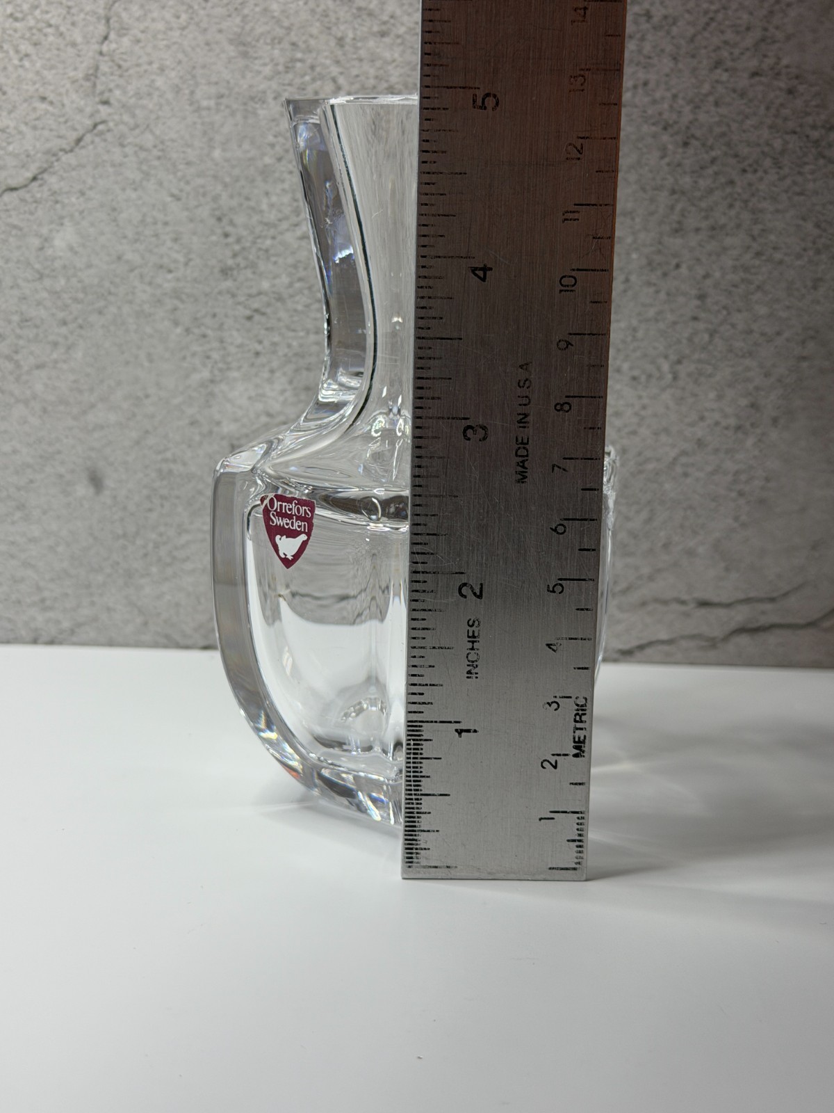 VTG Orrefors crystal bud vase Made In Sweden 5 “ Tall