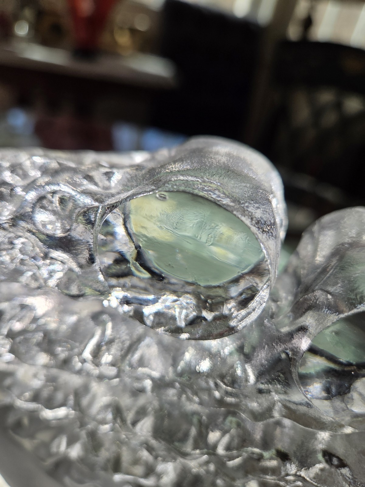 Xavier Meléndez Mexico Abstract Modern Crystal Glass Sculpture 14″ W